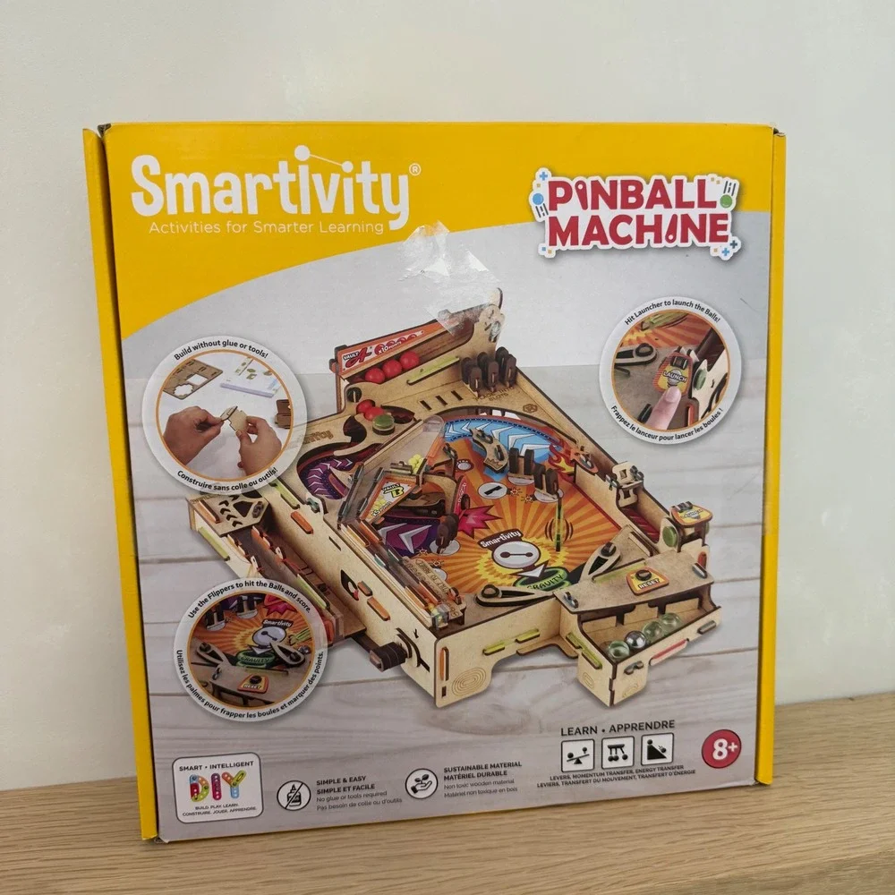Smartivity DIY Pinball Machine STEAM Educational Building Kit Wooden Toy Ages 8+